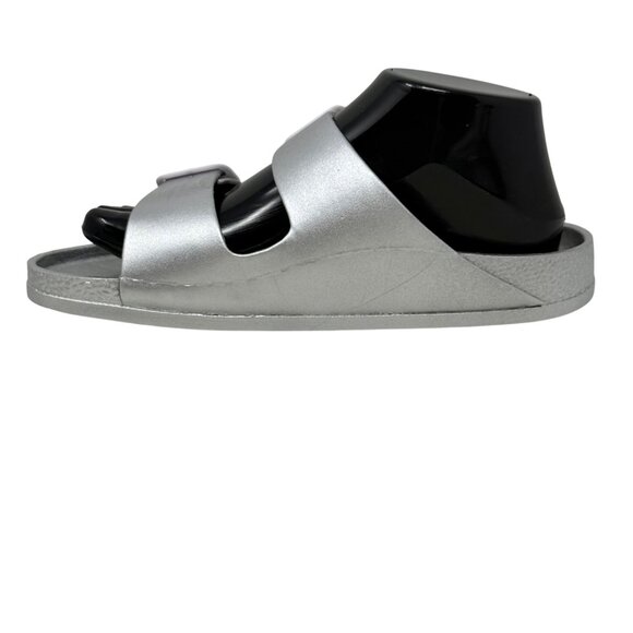 Mia Womens Jasmin Silver EVA Slip-On Sandals With Double Adjustable Straps Sz 8 - Picture 5 of 11